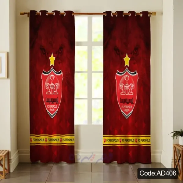 پرده پانچی چاپی طرح پرسپولیس و نماد شیر کد AD406